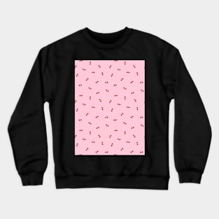 Cherry Pattern, Pink Crewneck Sweatshirt